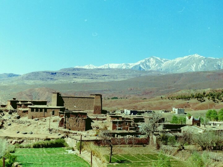 Village landscape in the Atlas Mountains of Morocco
